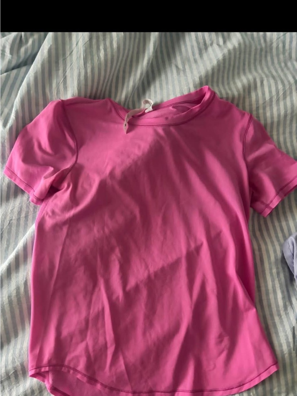 lululemon athletica Hot Pink Short Sleeve Crewneck Tee